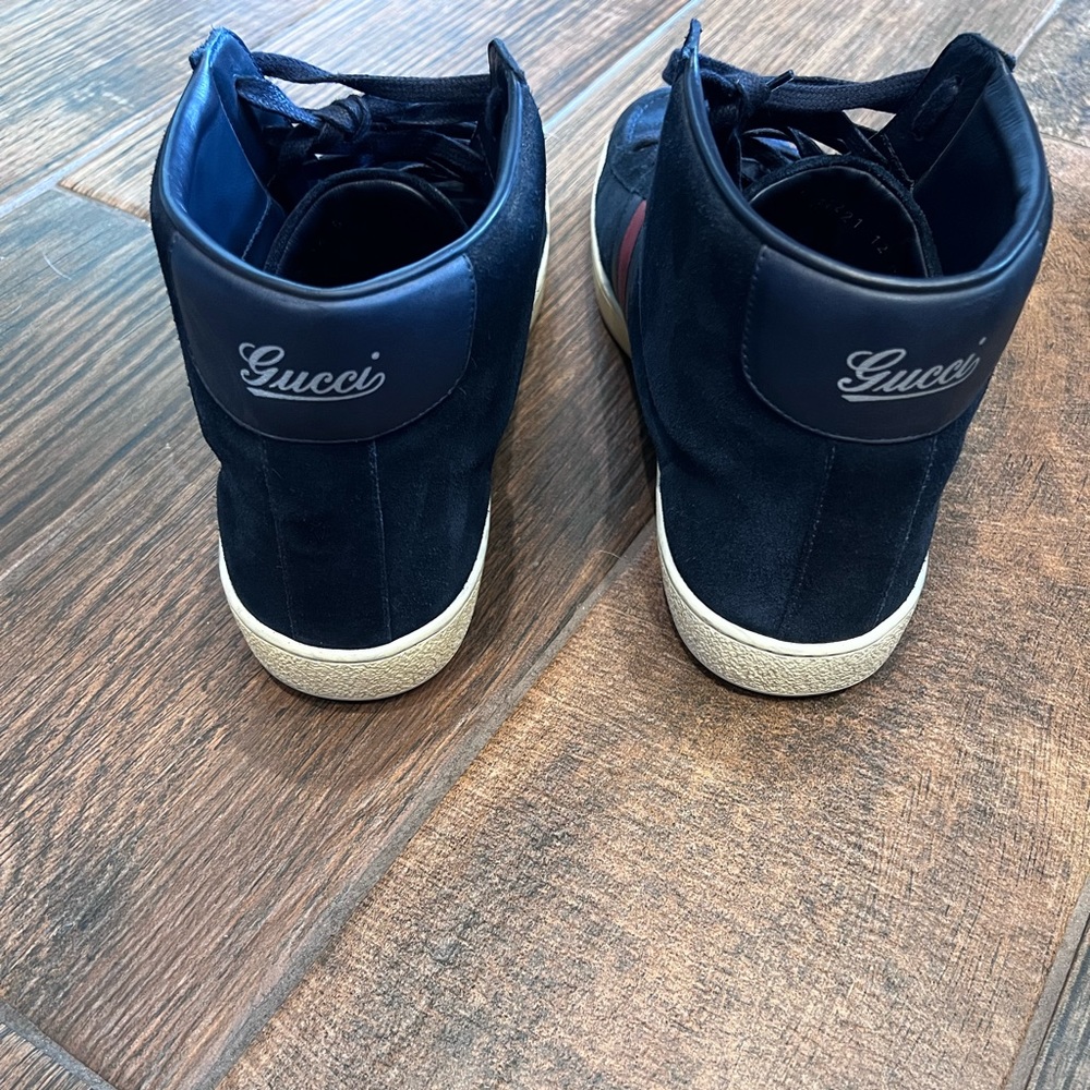 Gucci Sylvie Web accent suede sneakers w/ extra laces & Gucci dust bags - Picture 5 of 7